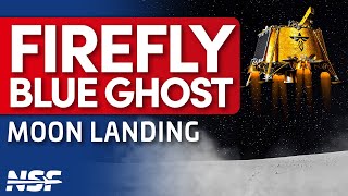 Firefly Blue Ghost Lander Attempts Landing on the Moon [upl. by Mccready]