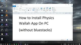 How to install Physics Wallah App on PC without BlueStacks [upl. by Ayhtak]