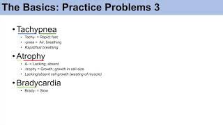 Medical Terminology  The Basics  Lesson 1  Practice and Example Problems [upl. by Marianne]