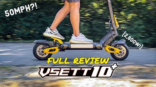 Vsett 10 Electric Scooter  FULL REVIEW Insane Power [upl. by Ennayelsel]