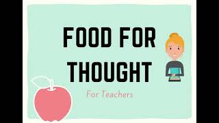 FOOD FOR THOUGHT  By Teacher Ella [upl. by Darnoc]