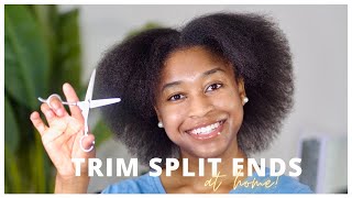 How to Trim Short Natural Hair at Home  Short and Awkward Length Hair [upl. by Ehsrop]