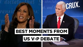 Mr Vice President Im Speaking Kamala Harris amp Mike Pence Face Off At US VP Debate [upl. by Ainesell]