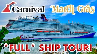 Carnival Mardi Gras FULL Ship Tour  Detailed DeckByDeck Walkthrough of New Carnival Cruise Ship [upl. by Corabella]