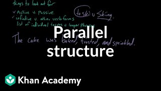 Parallel structure  Syntax  Khan Academy [upl. by Bland185]