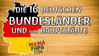 Die 16 deutschen Bundesländer und Ihre Hauptstädte lernen für Kinder Tutorial deutsch [upl. by Gollin994]