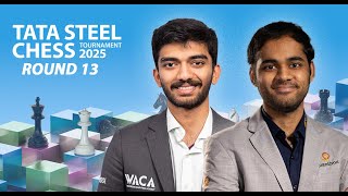 Gukesh  Erigaisi  Round 13  Tata Steel Chess Tournament 2025 [upl. by Canica582]