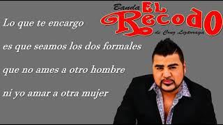 Banda el recodo  Delante de mi LETRA 2018 [upl. by Eca]