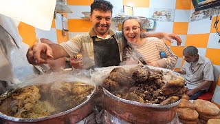 Morocco Street Food  HALAL STREET FOOD in Fes BEST Moroccan Couscous  Eating Camel Meat [upl. by Dareen808]