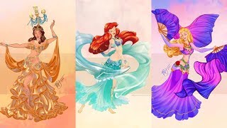 Disney Princesses as Belly Dancers [upl. by Ayadahs]