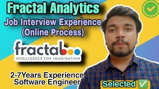 Fractal Analytics Job Interview Experience  Online Interview Process 2021  Software Engineer [upl. by Amble]