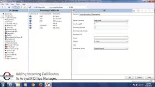 How to Add Incoming Call Routes via Avaya IP Office Manager Tool [upl. by Ayotyal750]