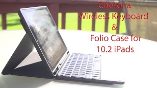 Chesona Wireless Keyboard and Folio for 102 inch Apple iPads Review with Tests [upl. by Enovi]