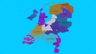 Topografie Provincies van Nederland en Hoofdsteden [upl. by Frants]