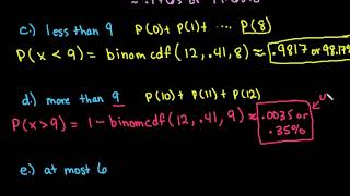 Binomial Probability with TI84 [upl. by Lady312]