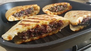 How To Make Arayes  Pita Stuffed With Meat [upl. by Ssitnerp]