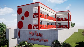 KINDERGARTEN SCHOOL DESIGN  ON A SMALL PLOT  Walkthrough [upl. by Ayekram]