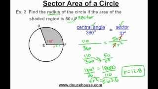 Finding Sector Area of a Circle [upl. by Aneeuqal]