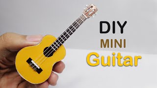 How to Make Guitar From Paper  DIY Mini Guitar  Miniature Guitar [upl. by Libenson]