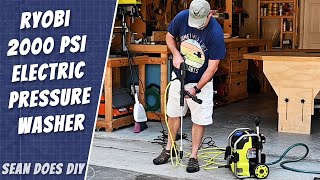 Ryobi 2000 PSI 12 GPM Electric Pressure Washer Setup and Test [upl. by Woodford631]