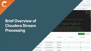 Brief overview of Cloudera Stream Processing [upl. by Anelehs]