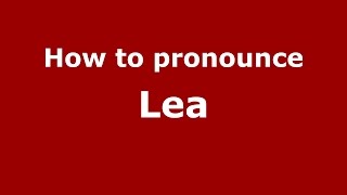 How to pronounce Lea American EnglishUS  PronounceNamescom [upl. by Stoddart]