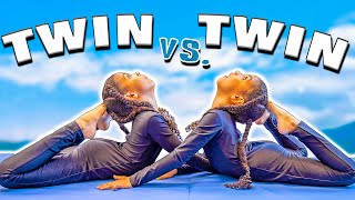 Twin VS Twin Gymnastics Challenge [upl. by Anilejna659]