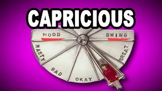 Learn English Words CAPRICIOUS  Meaning Vocabulary with Pictures and Examples [upl. by Bast]