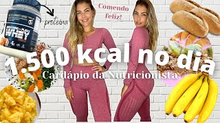 O QUE EU COMO EM UM DIA 1500KCAL  CARDÁPIO NUTRICIONISTA [upl. by Nawj649]