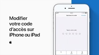 Modifier votre code d’accès sur iPhone ou iPad – Assistance Apple [upl. by Ahsekim536]