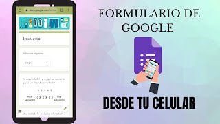 Cómo hacer un formulario de Google desde celular [upl. by Ehsrop]