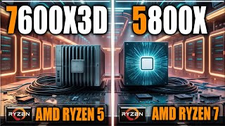 7600X3D vs 5800X Benchmarks  Gaming Benchmarks  Applications Tests [upl. by Eedyak611]