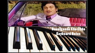 Baanigondu Elle ellide song Keyboard Notes Piano lyrics in description ↓↓ [upl. by Adnoyek]