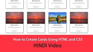 How to Create Cards Design Using HTML and CSS [upl. by Yenrab]