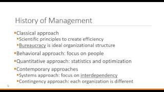 Principles of Management Introduction to Management 2 [upl. by Nylyak928]