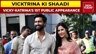 Newlyweds Vicky KaushalKatrina Kaif Arrive In Mumbai After Wedding In Rajasthan  Breaking News [upl. by Aivuy198]