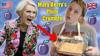 Baking Mary Berrys Plum Crumble  BritTucky Baking [upl. by Anialad978]