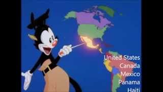 Nations of the World  With Lyrics  Animaniacs [upl. by Aissatsan]