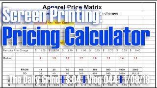 Screen Printing Pricing Calculator S04Vlog 044 [upl. by Bridie]