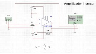 Amplificador Inversor en Multisim 141 [upl. by Adrianna]