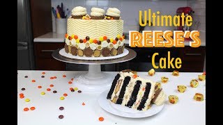 How To Make A Reeses Cake  CHELSWEETS [upl. by Osnohpla215]