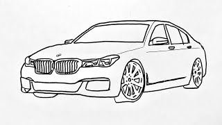 How To Draw Bmw Car Step By Step  Araba Çizimi Bmw [upl. by Aztinaj]