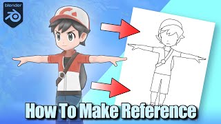 How to make Reference Images From 3D Models In Blender [upl. by Ocker]