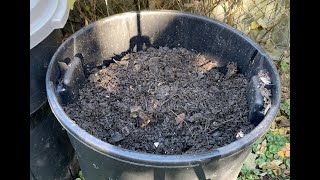 CHEAP and EASY Composting Method 32 Gallon Trash Bin [upl. by Sarina60]