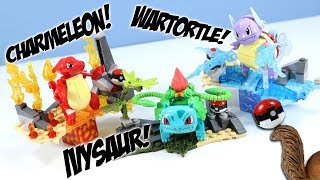 MEGA Construx Pokemon Ivysaur Charmeleon amp Wartortle Speed Build Toy Review [upl. by Rieger]