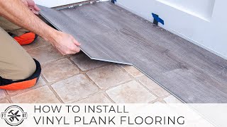 How to Install Vinyl Plank Flooring as a Beginner  Home Renovation [upl. by Gulgee523]