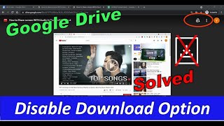 How to Disable download option on shared files in Google Drive [upl. by Ranitta516]