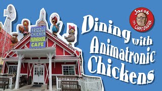 Animatronic Chicken Restaurant  Frizzle Chicken Farmhouse Cafe [upl. by Steffane769]