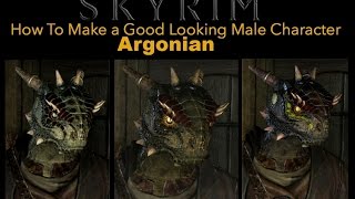 Skyrim Special Edition  How To Make a Good Looking Character  Argonian Male  No Mods [upl. by Bayless499]