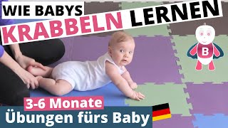 Baby Krabbeln Lernen ★ Baby Krabbel Übung ★ 36 Monate ★ Monate BabyEntwicklung amp BabysGymnastik [upl. by Moriarty320]